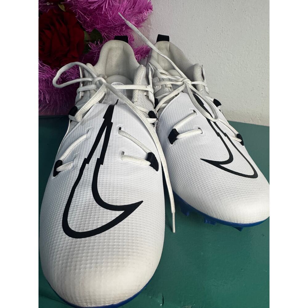 Nike‎ Alpha Menace Pro 3 Mid Football Cleats Size 18 White/Blue CT6649-101